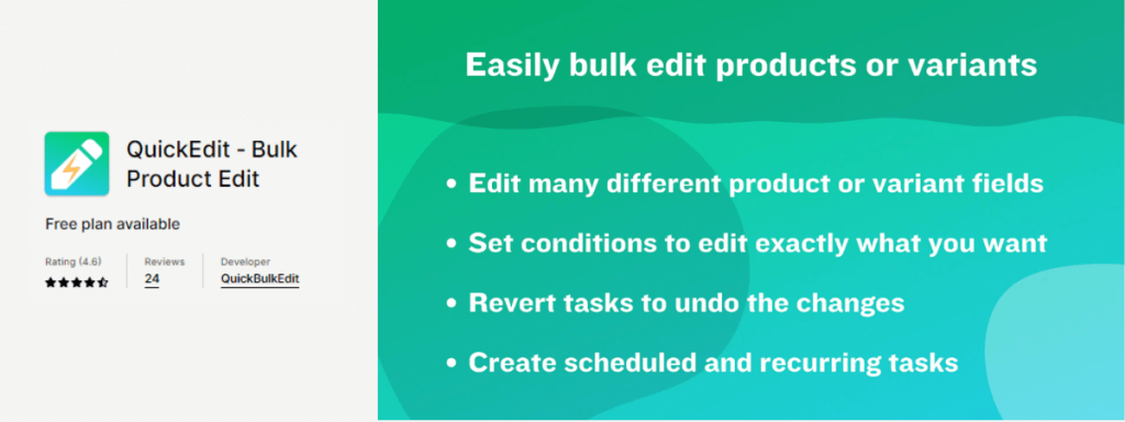QuickEdit ‑ Bulk Product Edit 
